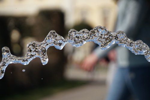 air bubbles  water jet  nature