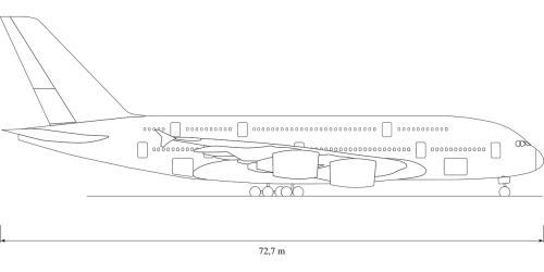 airbus a380 profile sideview