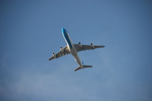 aircraft blue sky flying