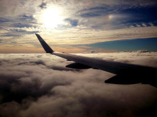 aircraft sky clouds