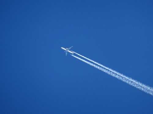 aircraft contrail sky