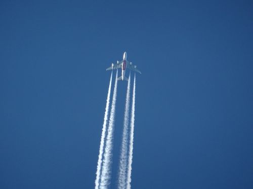 aircraft contrail sky