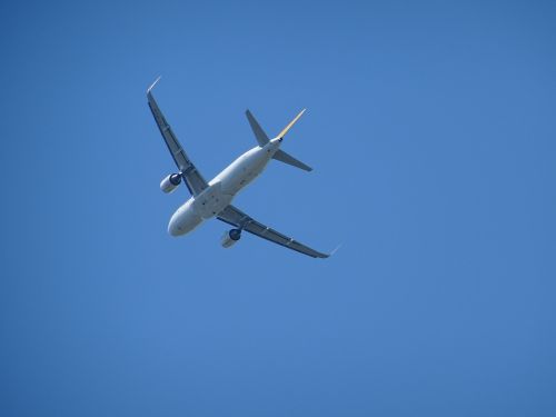 aircraft engine blue sky