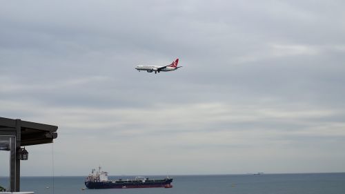 aircraft airplane clouds