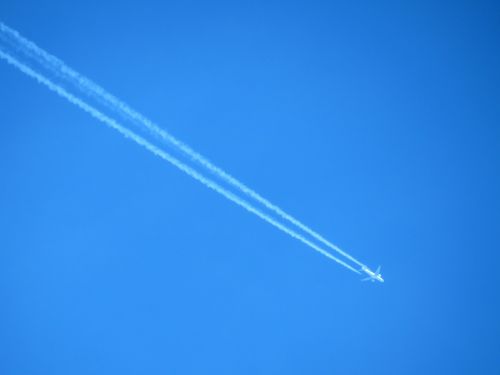 aircraft contrail sky