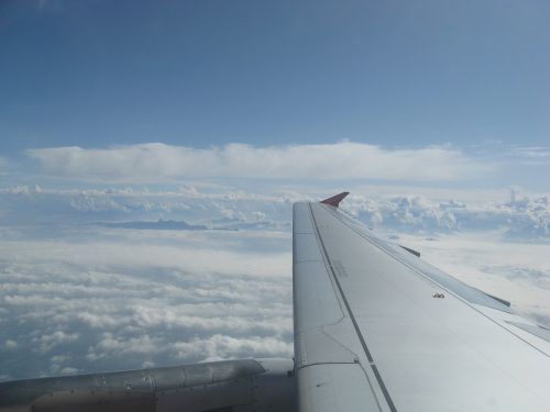 aircraft wing clouds