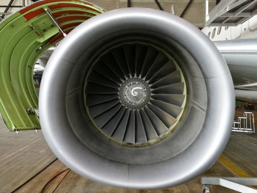 aircraft engine front