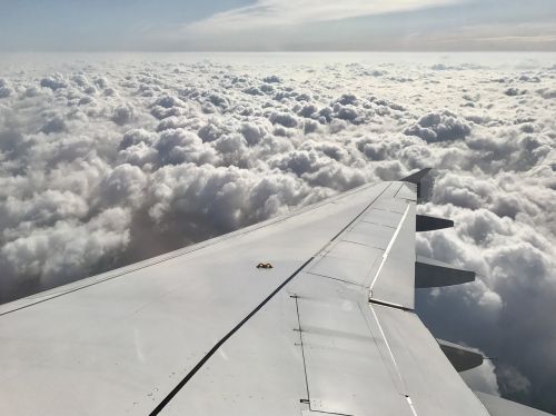 aircraft clouds sky