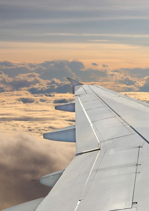 aircraft clouds sky