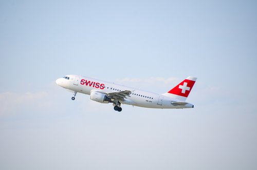 aircraft  jet  swiss