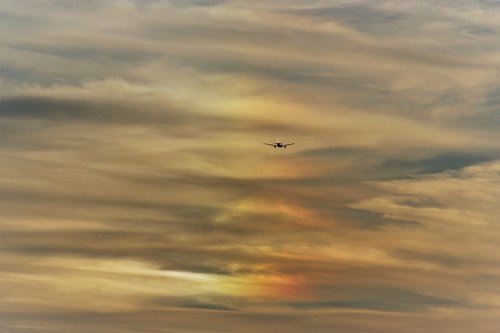 aircraft  sky  clouds