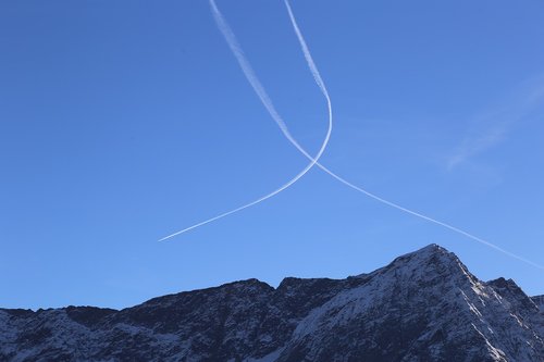 aircraft  contrail  sky