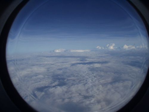 aircraft clouds sky