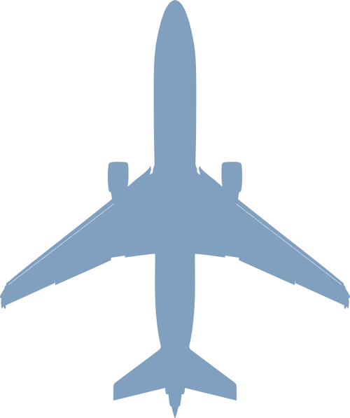 airline airplane blue