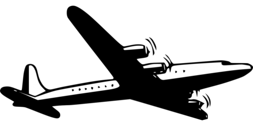 airliner propeller silhouette