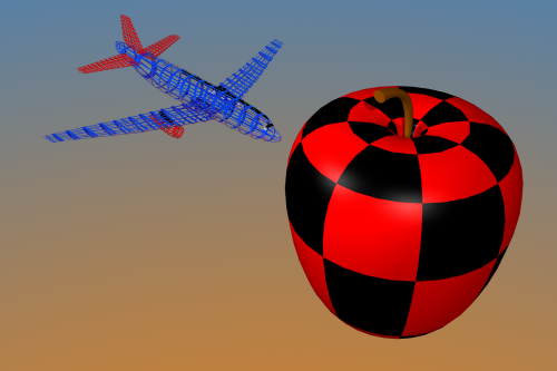 airplane apple 3d