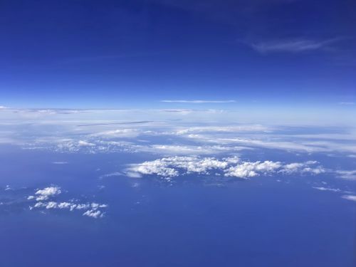 airplane sky clouds