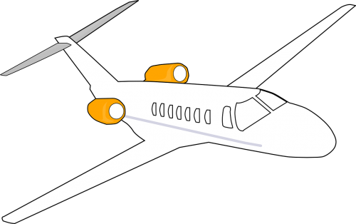airplane fly turbins