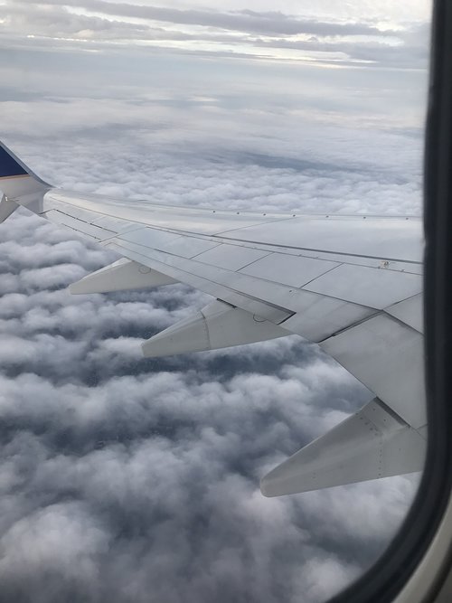 airplane  clouds  sky