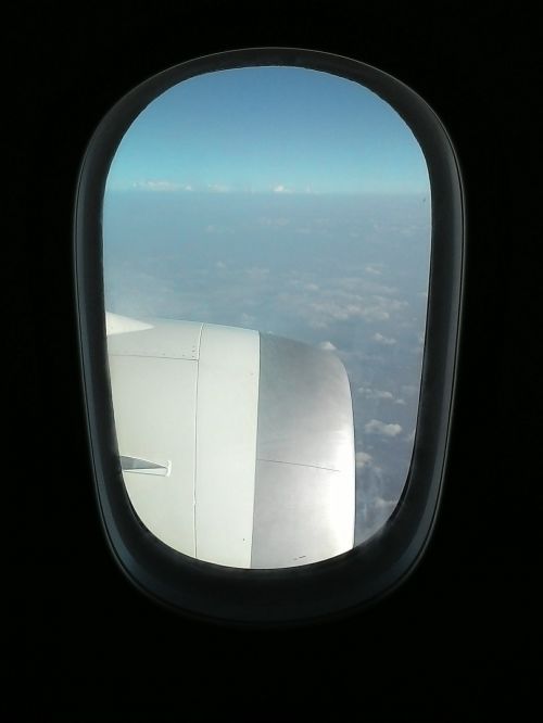 airplane window flight