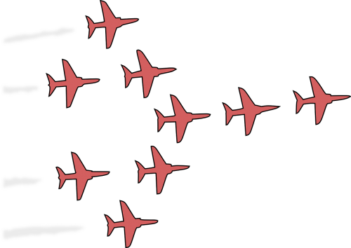 airplanes jets formations