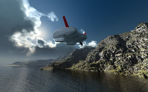airship computer graphic 3d