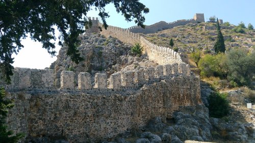 alanya  castle  wall