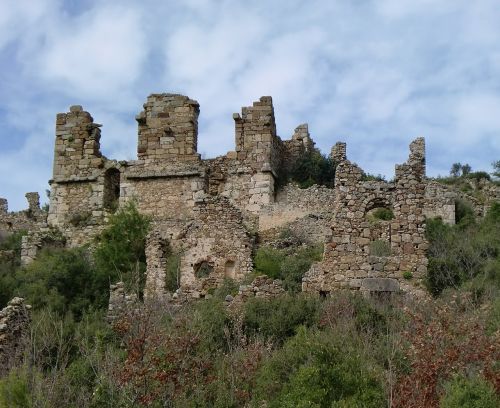 alanya ruin roman fort