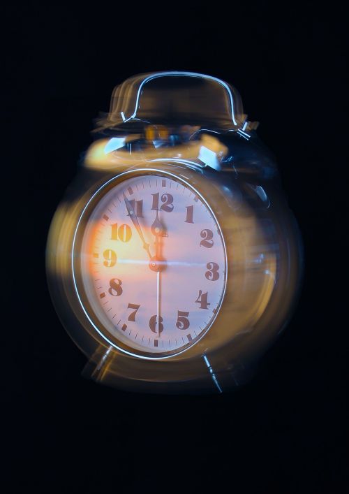 alarm clock colored blurry