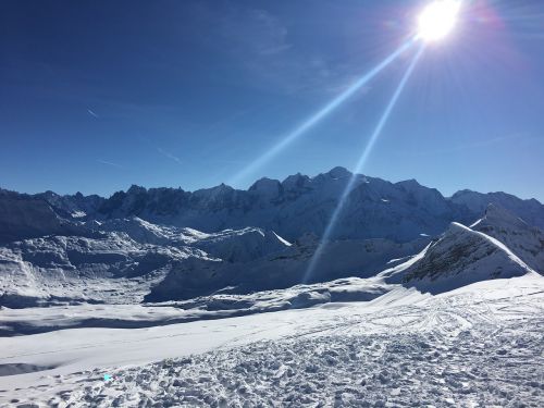 alaska mountains sun