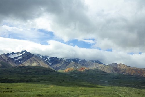 alaska  snow mountain  tundra