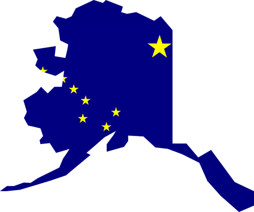 alaska map flag