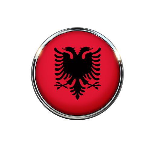 albania flag circle