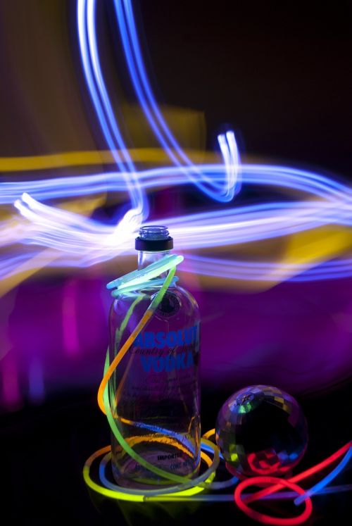 party neon bottle