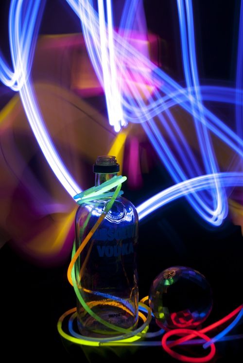party neon bottle