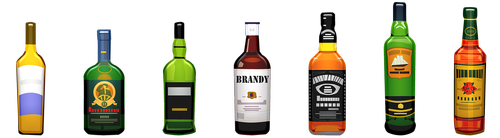 alcohol  bottles  whiskey