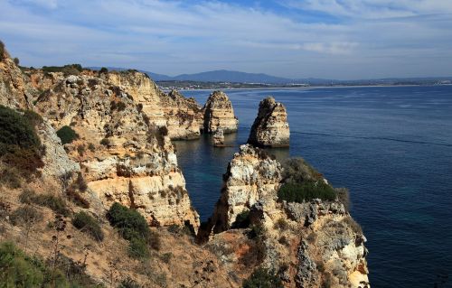 algarve portugal cliff