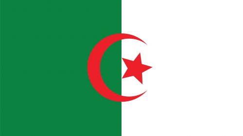 algeria flag star background