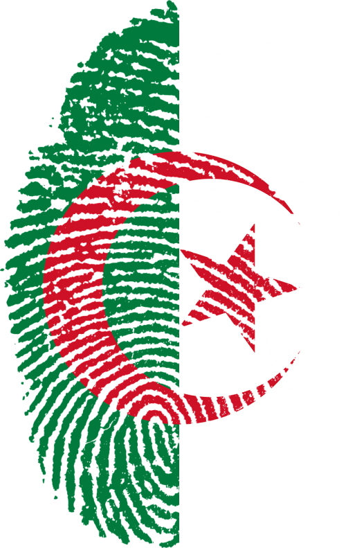 algeria flag fingerprint