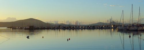 alghero harbour sunset