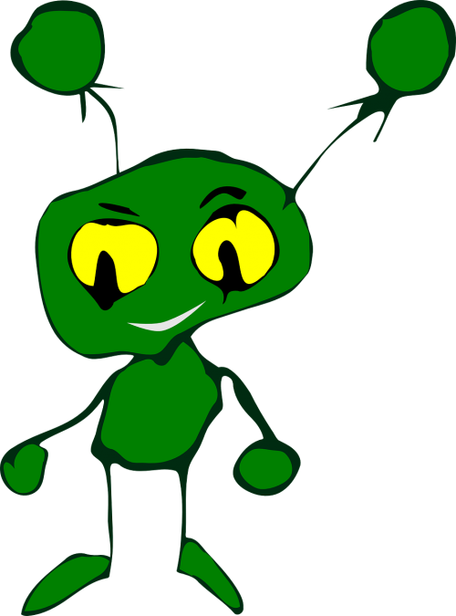 alien creature green