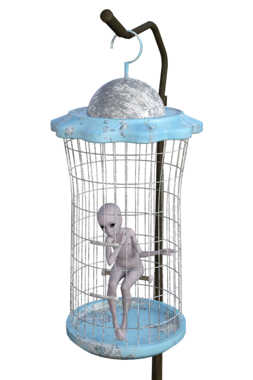 alien cage trapped