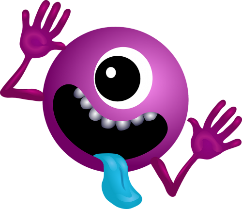 alien purple smiley