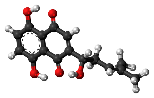 alkannin plant dye molecule