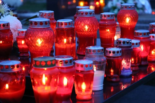 all saints  candles  lantern
