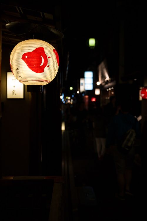 alley dark lanterns