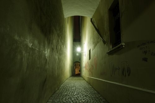 alley darkness night
