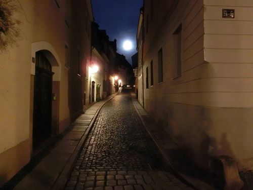 alley moon old town