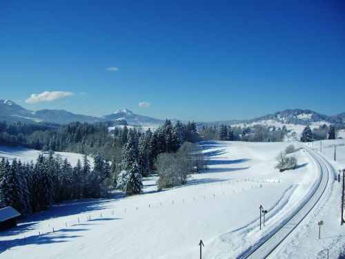 allgäu winter mountain panorama