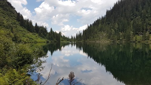 alm  bergsee  mountain landscape